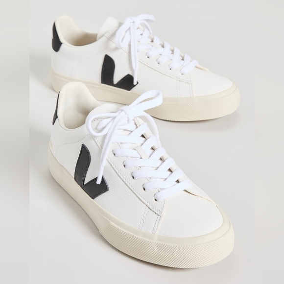 Veja White and Black Women's Sneakers - Picture 2 of 11